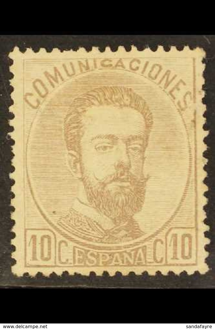 1872-73 10c Deep Lilac King Amadeo, Type I, Perf 14, SG 196 Or Michel 113, Very Fine Unused Without Gum For More Images, - Otros & Sin Clasificación