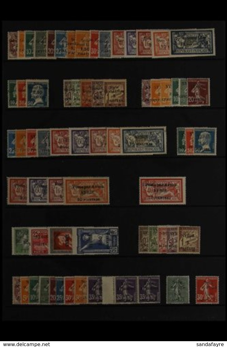 FRENCH MANDATED TERRITORY 1923 - 1931 Complete Mint Collection Including Airmails, Postage Dues And Including Several Fe - Siria