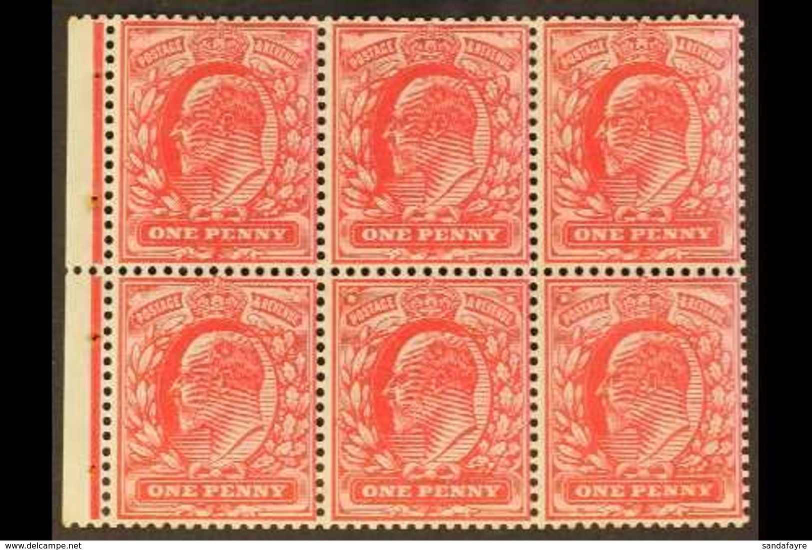 1904 1d Red Booklet Pane Of 6, SG MB 5a, Very Fine Never Hinged Mint. For More Images, Please Visit Http://www.sandafayr - Sin Clasificación