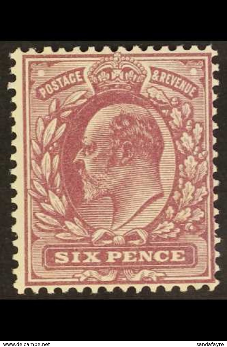 1913 6d Dull Reddish Purple, Somerset House Printing On "Dickinson" Coated Paper, Ed VII, SG M34 (2), Very Fine Mint. Fo - Sin Clasificación