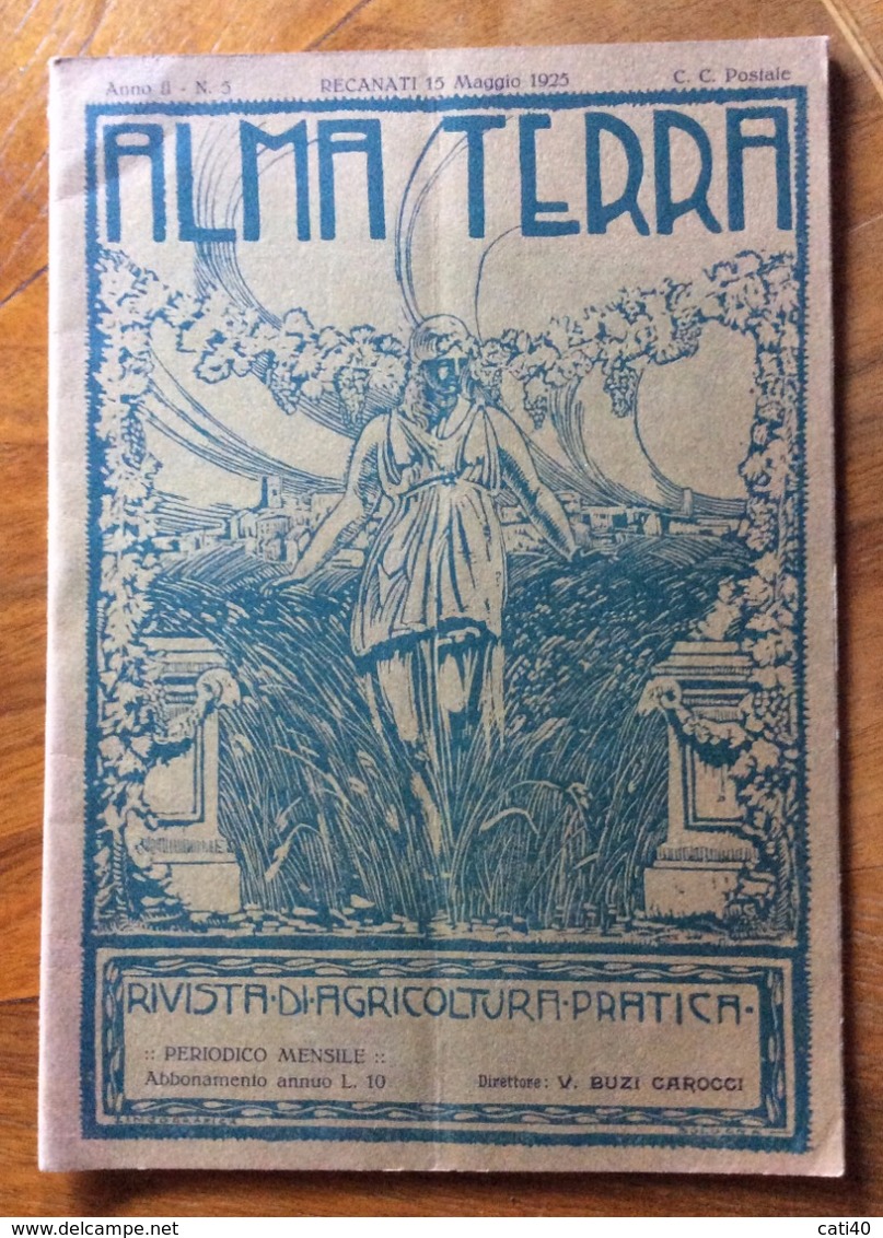 RECANATI 1923 ALMA TERRA Con PUBBLICITA' DI JESI MACERATA RECANATI  ASCOLI OSIMO ANCONA PORTOCIVITANOVA  MONTEFANO ,ECC. - Segnalibri