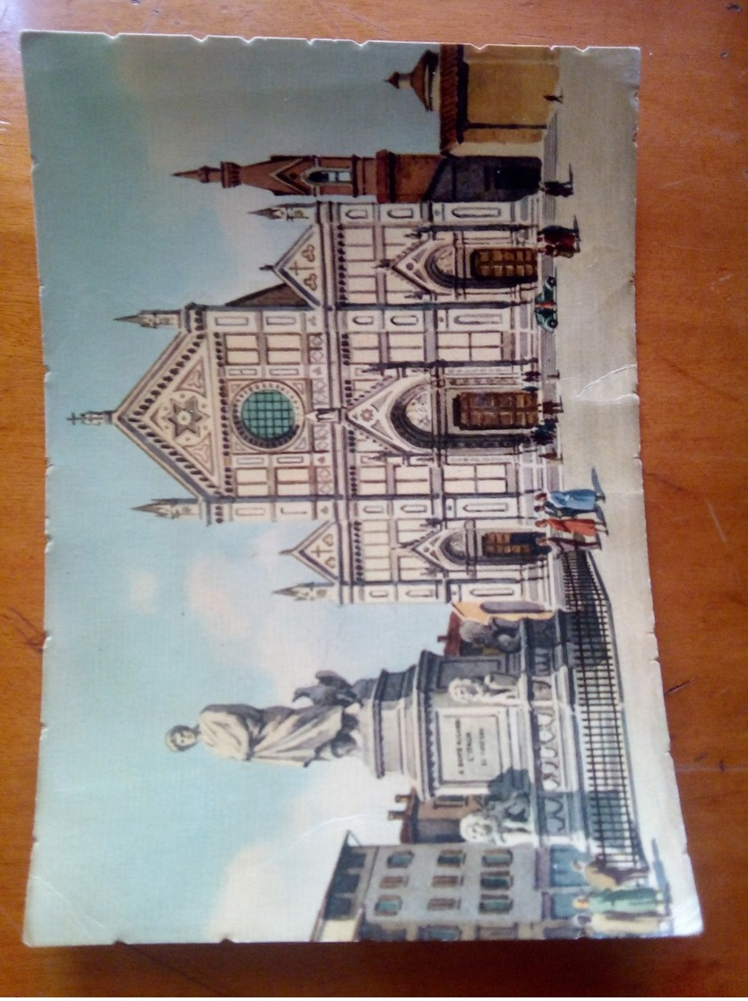 FIRENZE Chiesa Di Santa Croce E Monumento A Dante VIAGGIATA 1957 - Firenze