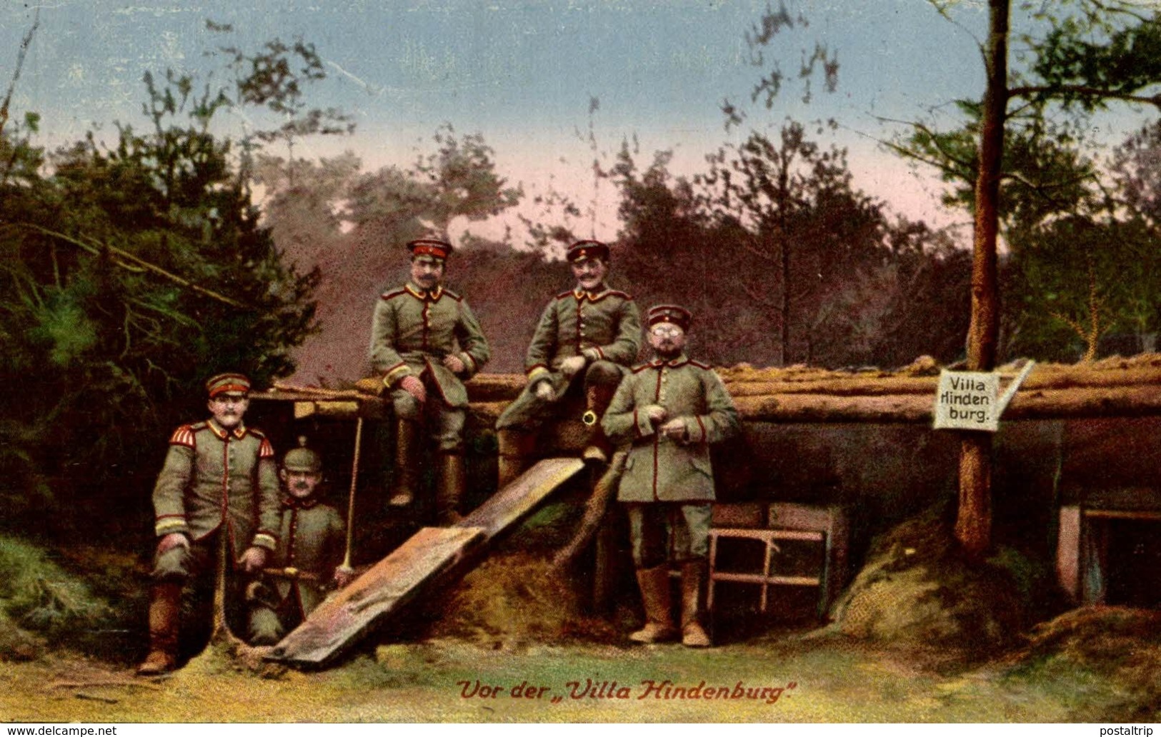 VON DER VILLA HINDENBURG  1914/16 - Guerre 1914-18