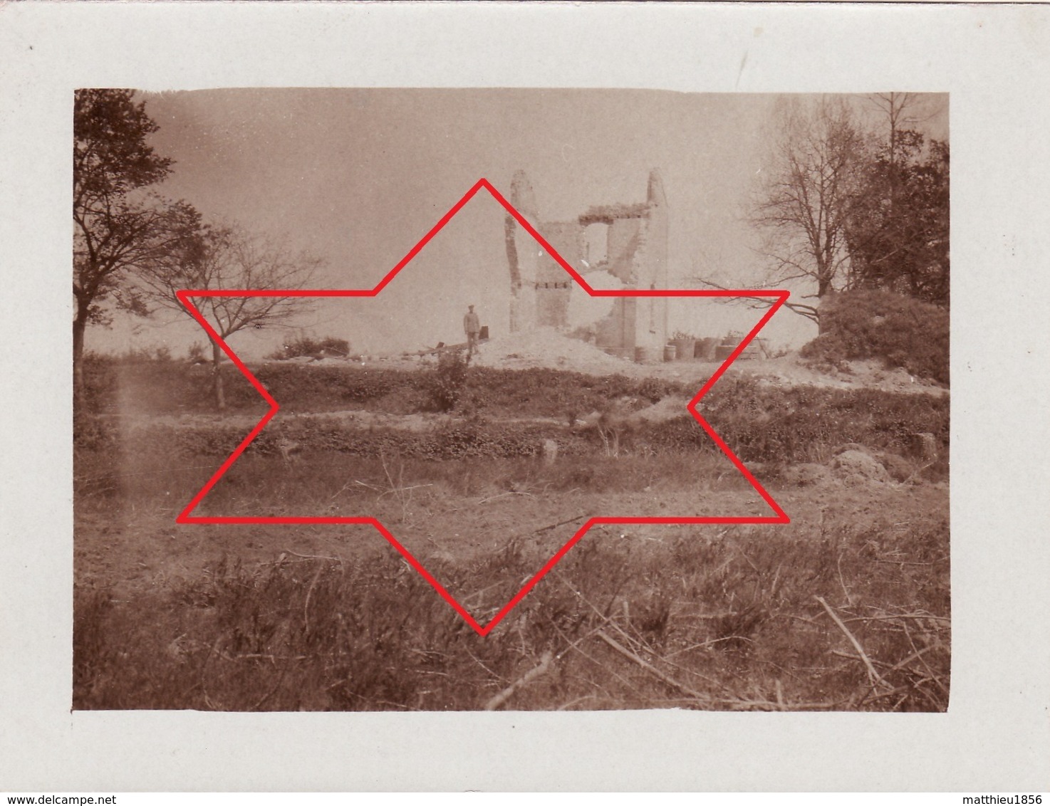 Photo 14-18 VILLE-SUR-TOURBE - Les Ruines D'une Maison De Cheminots (A212, Ww1, Wk 1) - Ville-sur-Tourbe