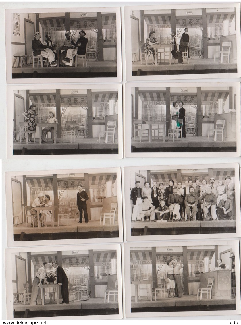 Lot 8 Photos Theatre Stalag  Marius - Guerre, Militaire