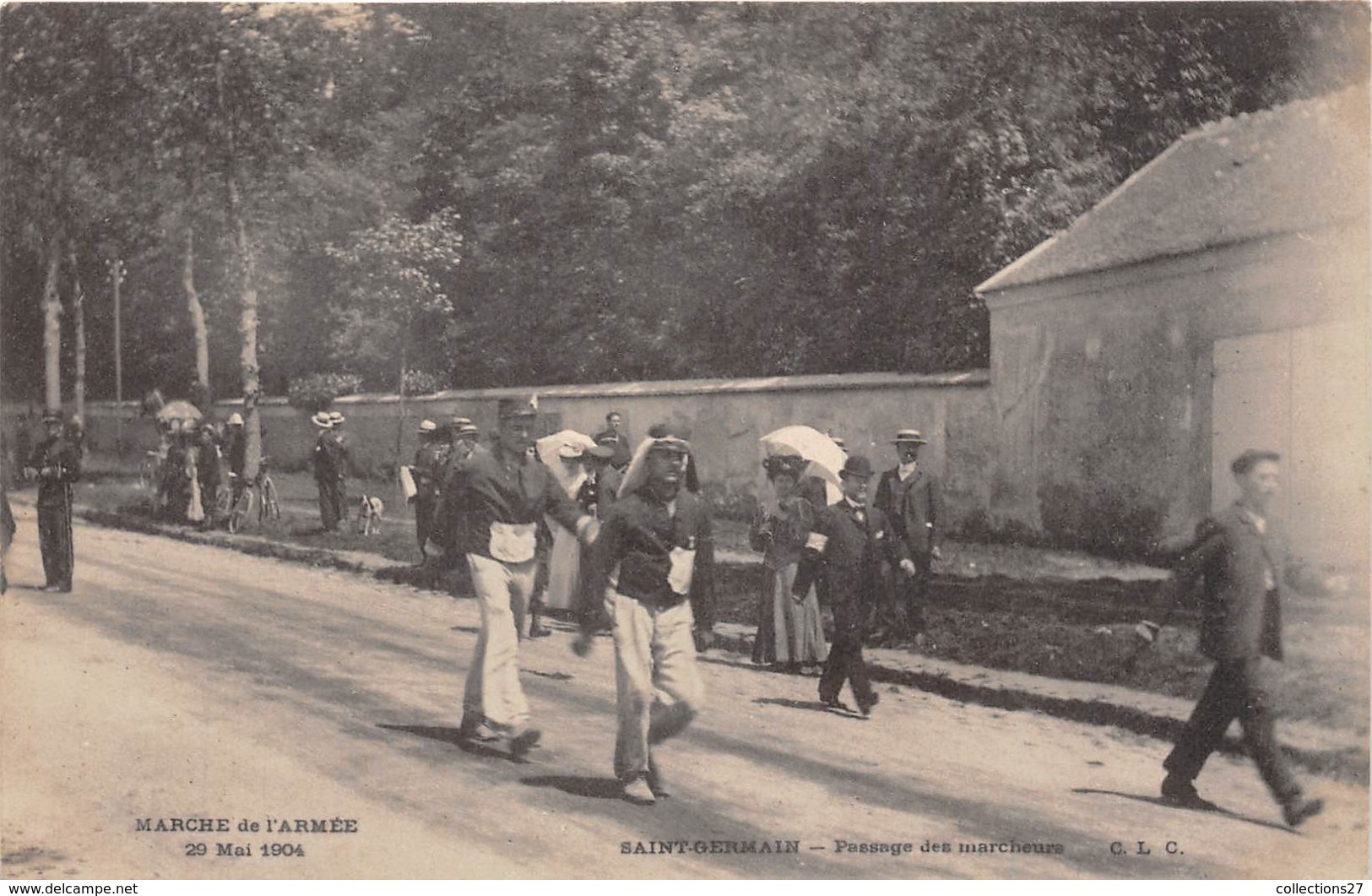 78-SAINT-GERMAIN-EN-LAYE-- MARCHE DE L'ARMEE 1904 PASSAGE DES MARCHEURS - St. Germain En Laye