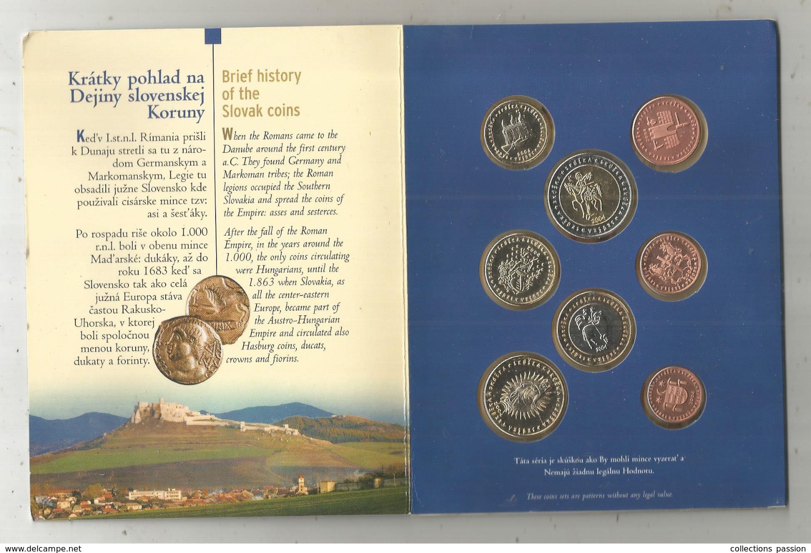 Monnaie , Slovak Republic Euro Patterns , 2004 ,  Essai, Frais Fr 3.15 E - Pruebas Privadas