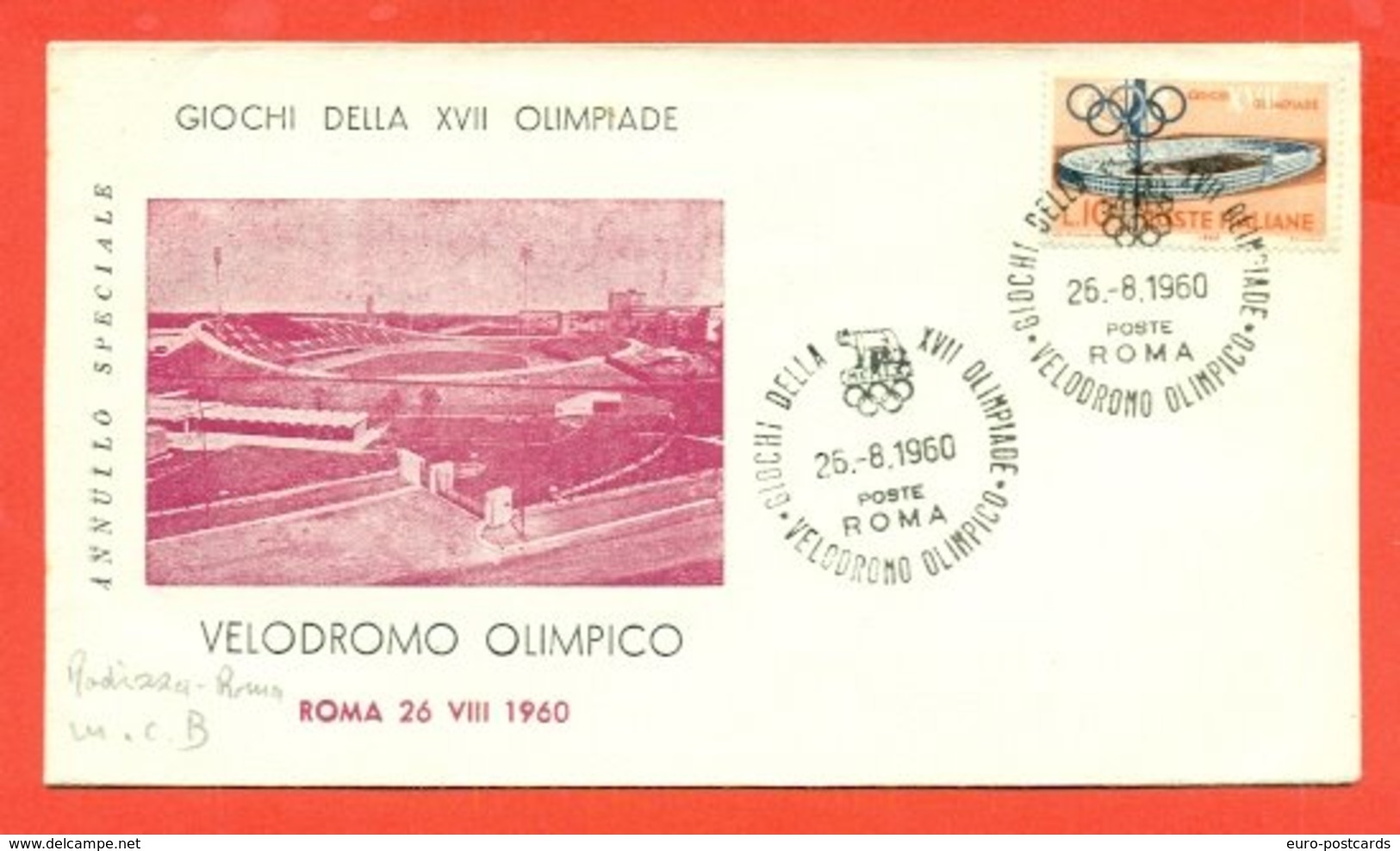 OLIMPIADI - MARCOFILIA - GIOCHI OLIMPICI  ROMA - 1960 - CICLISMO - VELODROMO OLIMPICO - 1971-80: Storia Postale