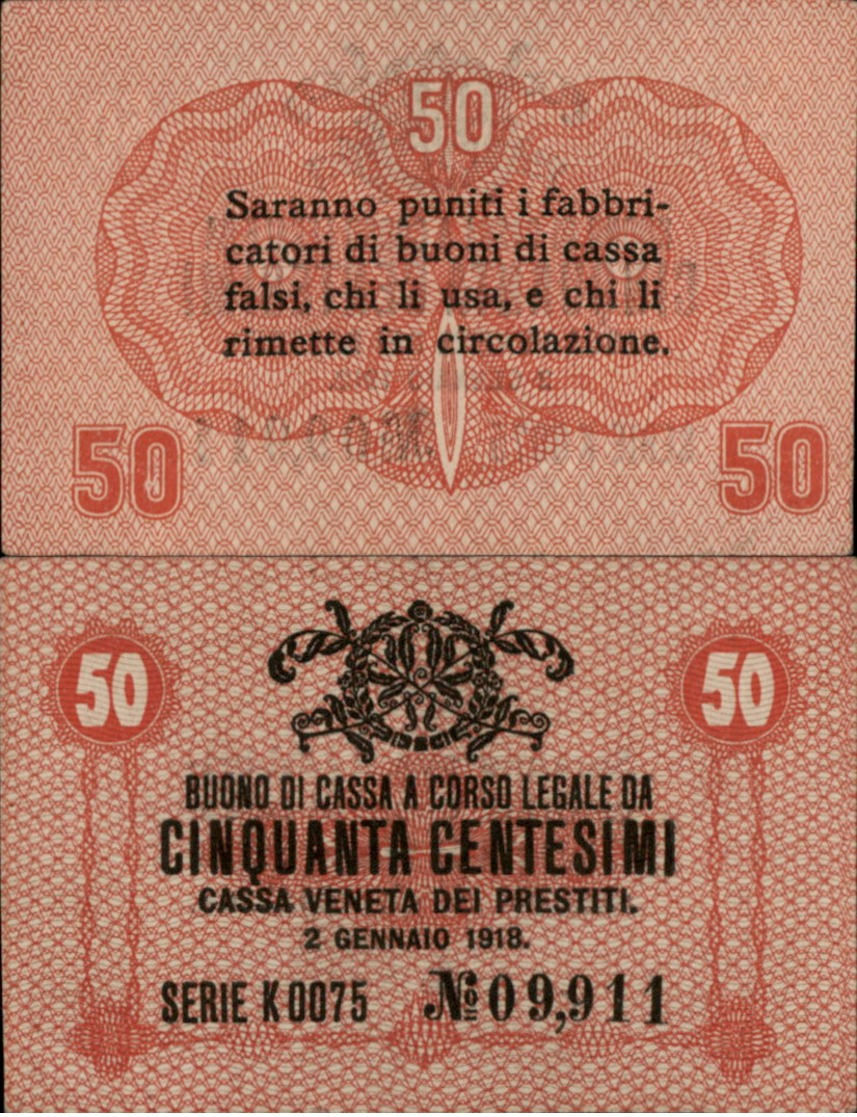 ITALY 50 CENTESIMI 1918 - Other & Unclassified