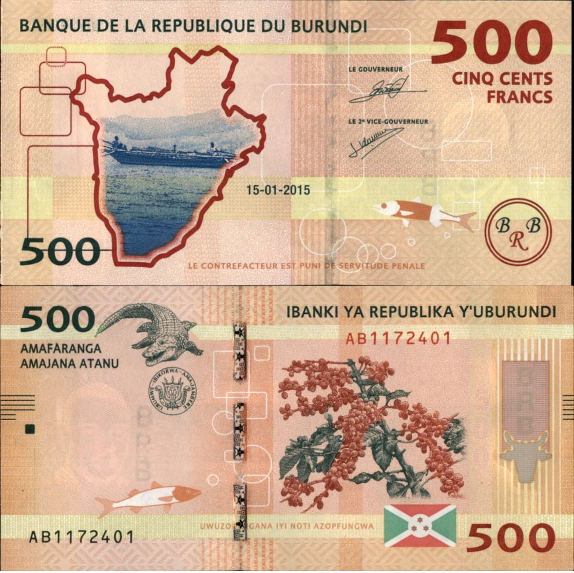 BURUNDI 500 FRANCS 2015 - Burundi