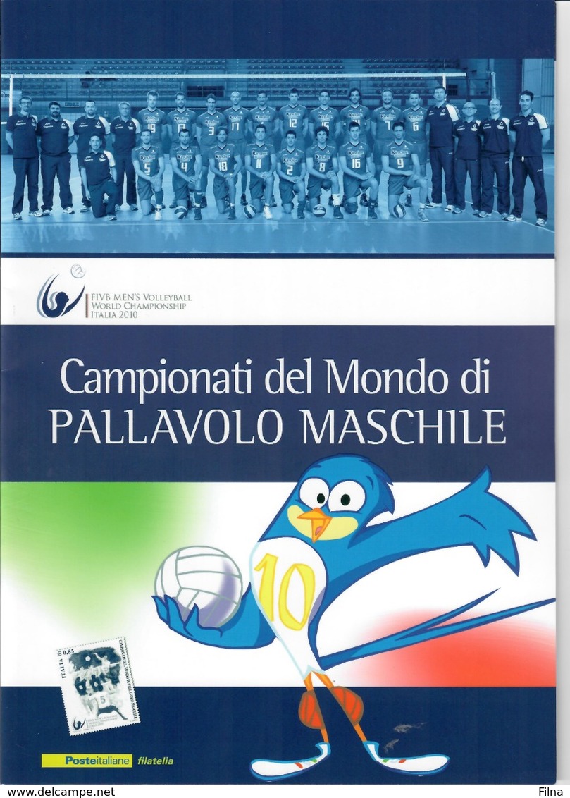 ITALIA 2010 - FOLDER  CAMPIONATI MONDIALI PALLAVOLO MASCHILE-   SENZA SPESE POSTALI - Folder