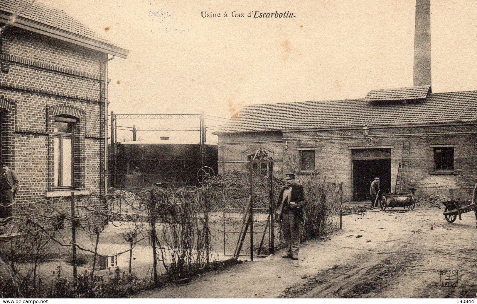 80 -ESCARBOTIN ( Somme ) Usine à Gaz .      " état " . - Autres & Non Classés