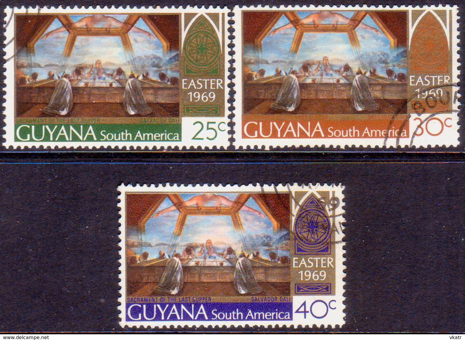 GUYANA 1969 SG 482-84 Part Set (6c Missing) Used Easter - Guyana (1966-...)