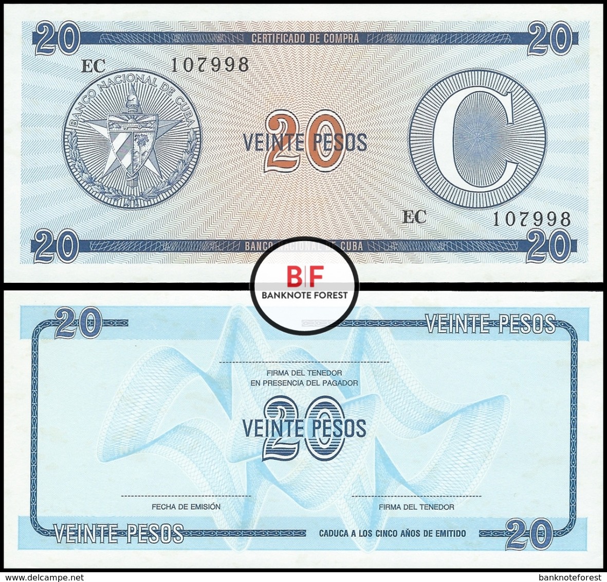 Cuba | 20 Pesos | 1985 | P.FX.23 | AUNC - Cuba