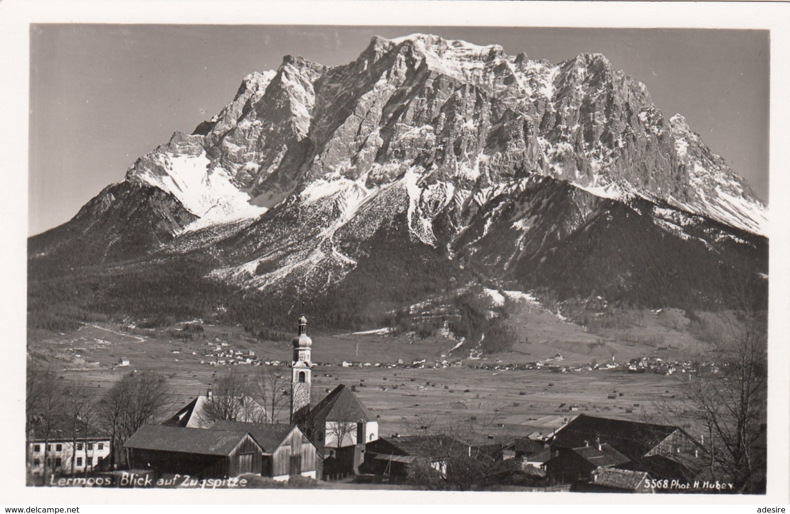 LERMOOS Blick Auf Die Zugspitze - Ca.1935, Hrsg.: Alpiner Kunstverlag Hans Huber Garmisch-Partenkirchen, Gute Erhaltung - Lermoos