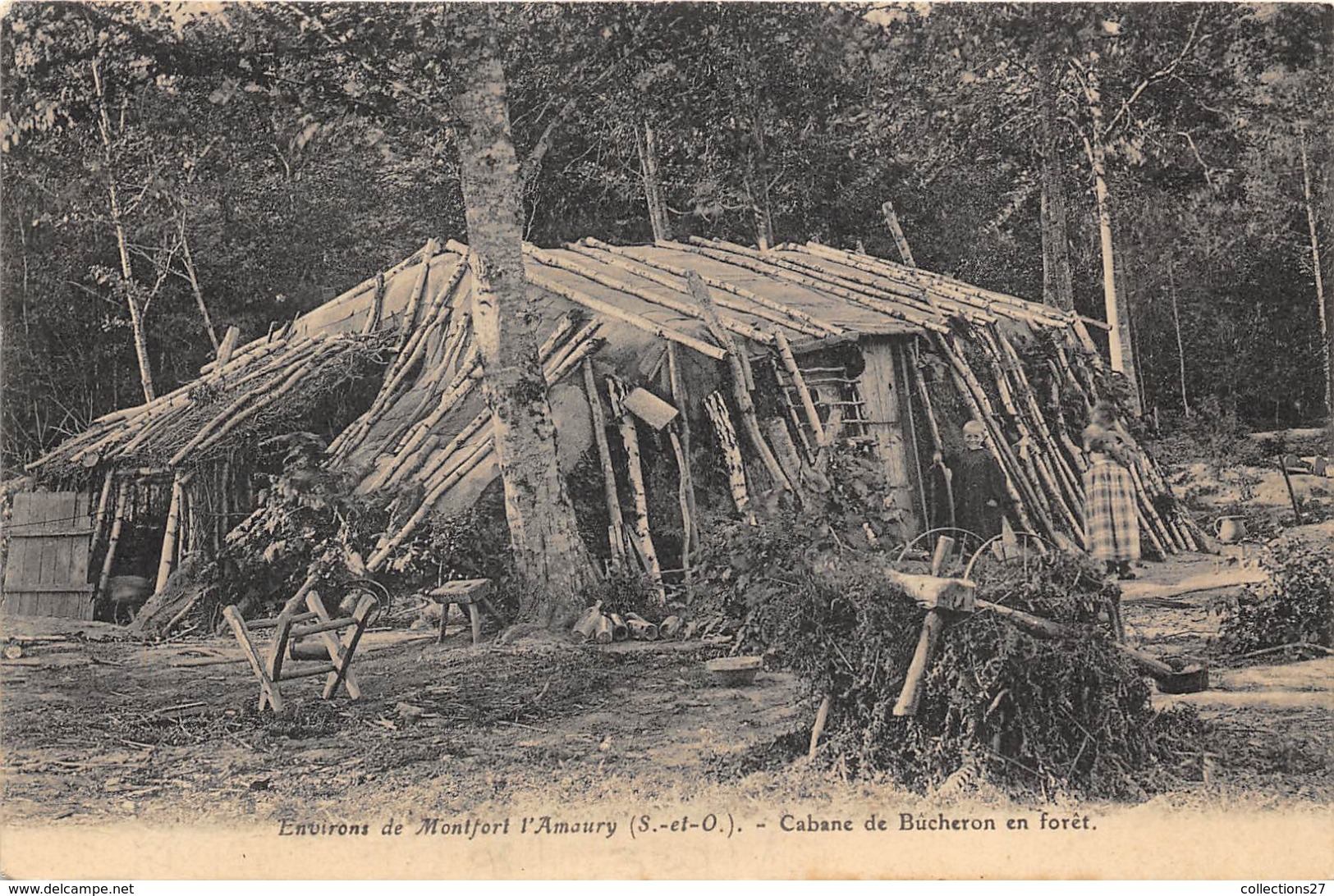 78-ENVIRONS DE MONTFORT L'AMAURY- CABANE DE BÛCHERON EN FORÊT - Montfort L'Amaury