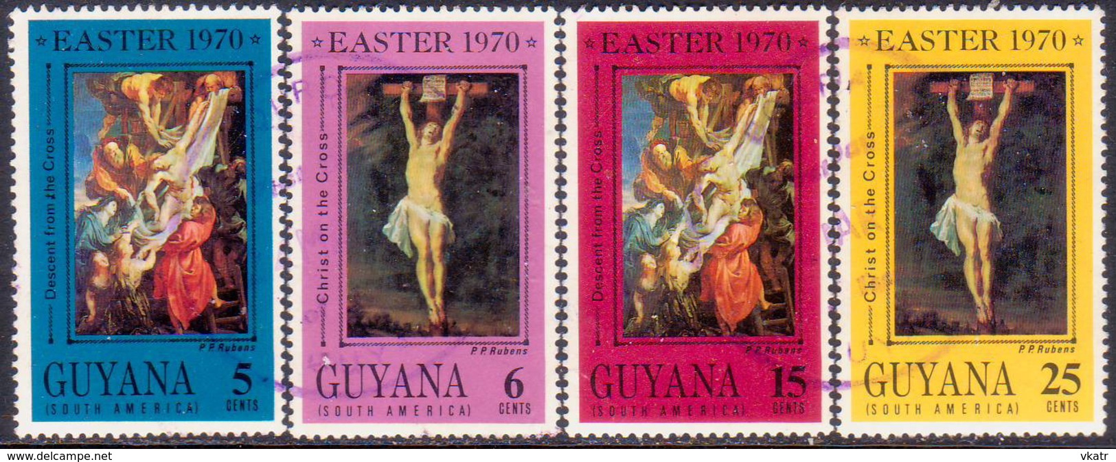 GUYANA 1970 SG 519-22 Compl.set Used Easter - Guyana (1966-...)