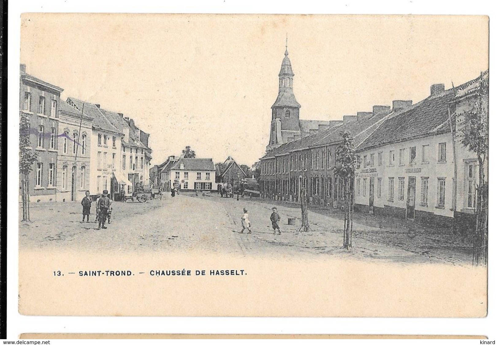 CPA. SAINT TROND  CHAUSSEE DE HASSELT..   1908..  ANIMATION TBE ..SCAN - Sint-Truiden