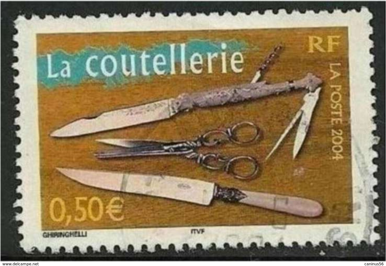 2004 Yt 3646 (o) Portrait De Régions La Coutellerie De Thiers - Used Stamps