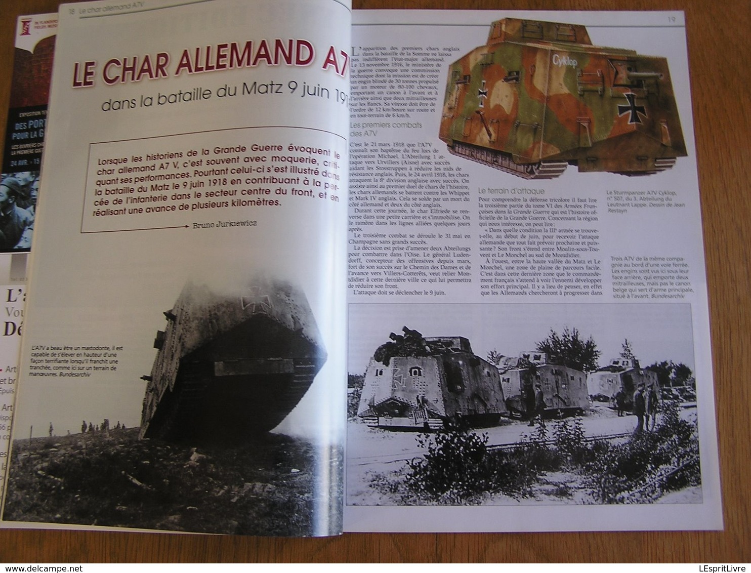 TRANCHEES N° 1 Guerre 14 18 Verdun Ypres Aviation Baron Rouge Von Richthofen Trouville Gazette des Ardennes Char A7V