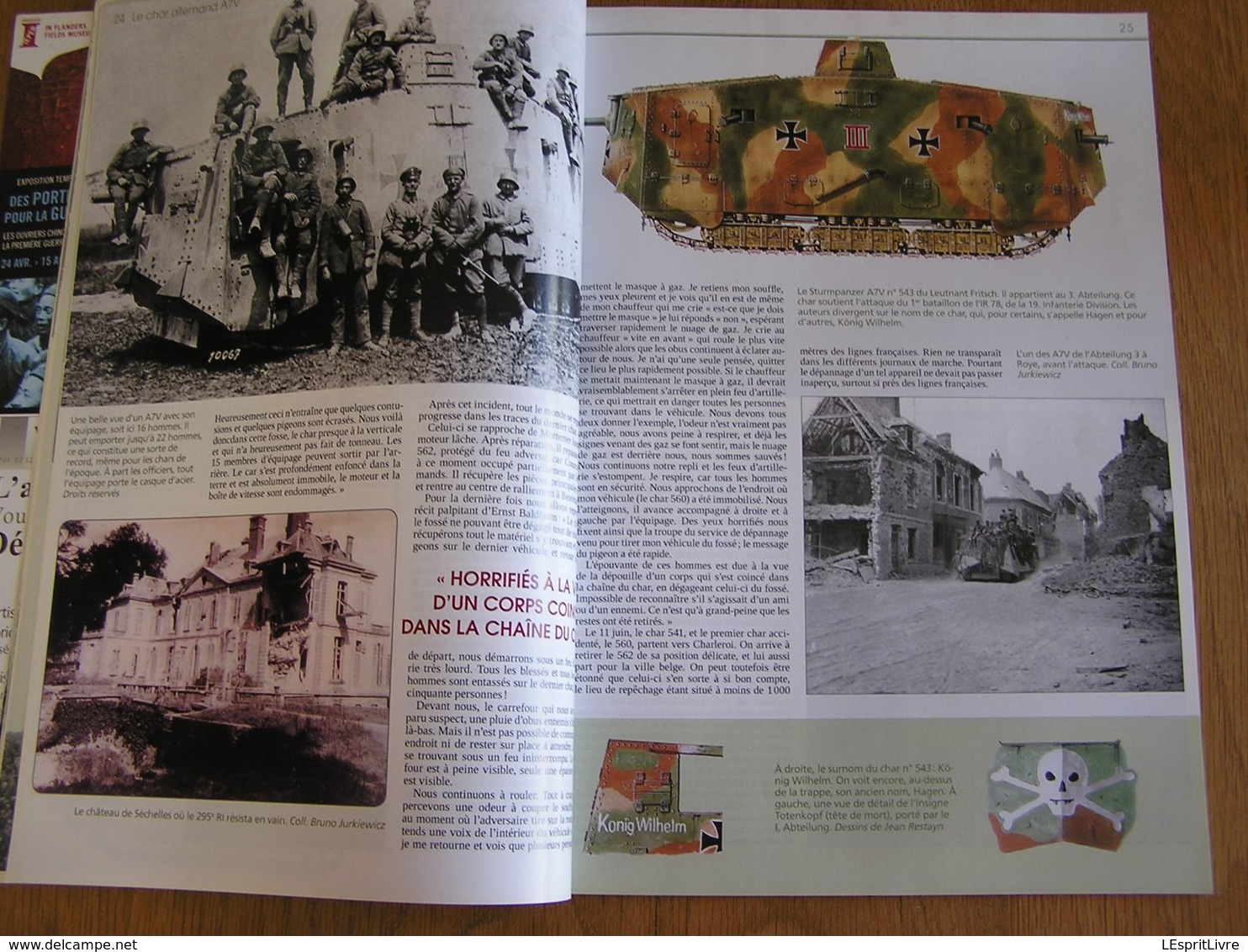 TRANCHEES N° 1 Guerre 14 18 Verdun Ypres Aviation Baron Rouge Von Richthofen Trouville Gazette des Ardennes Char A7V