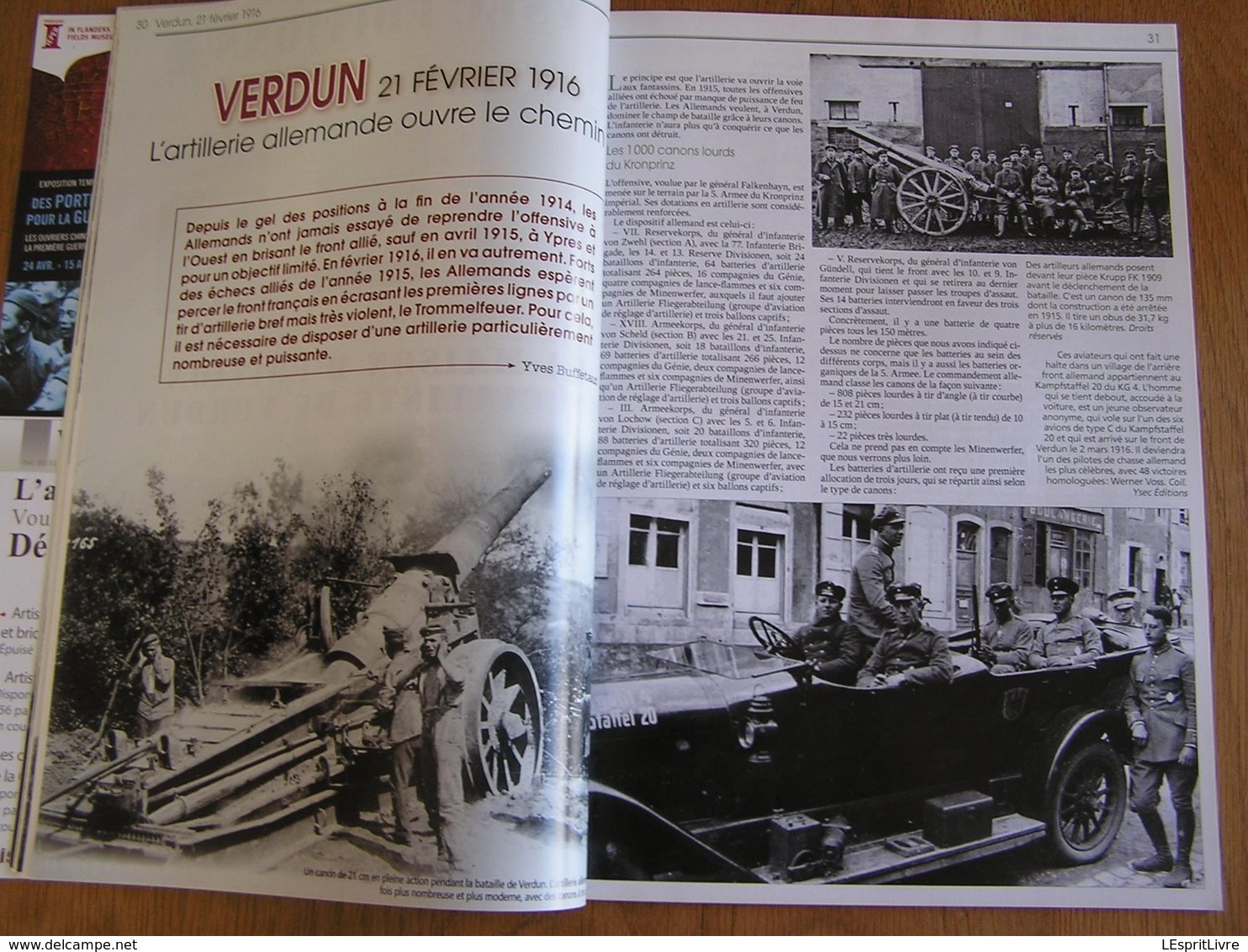 TRANCHEES N° 1 Guerre 14 18 Verdun Ypres Aviation Baron Rouge Von Richthofen Trouville Gazette des Ardennes Char A7V