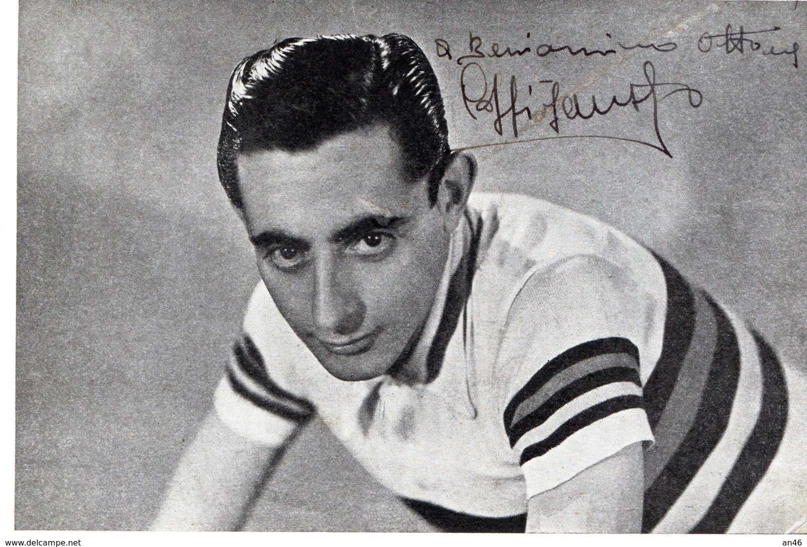 FAUSTO COPPI-DEDICA A BENIAMINO OTTONE AUTENTICA ORIGINALE AL100%-Misure Foto 12 X 17- - Ciclismo