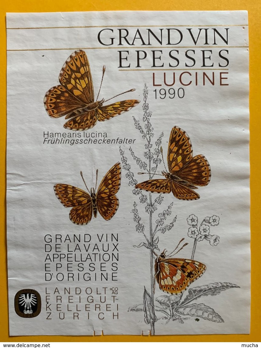 11164 - Epesses Lucine 1990  Suisse Papillons Butterfly - Papillons