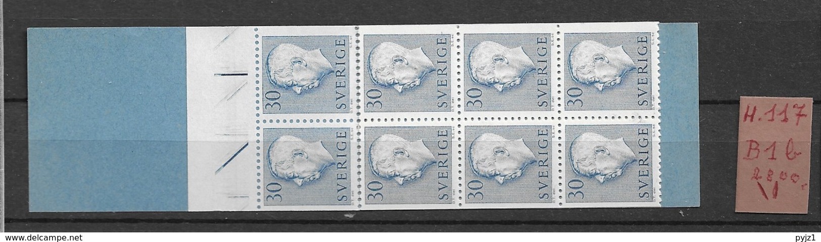 1957 MNH Booklet Sweden Facit H117-B1b - 1951-80