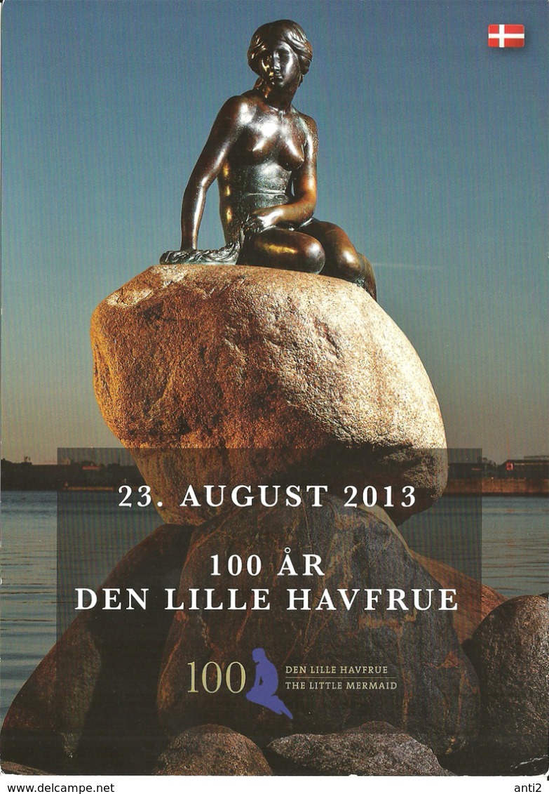 Denmark 2013 Den Lille Havfrue / The Little Mermaid   100 Years Anniversary, Card, Unused - Lettres & Documents