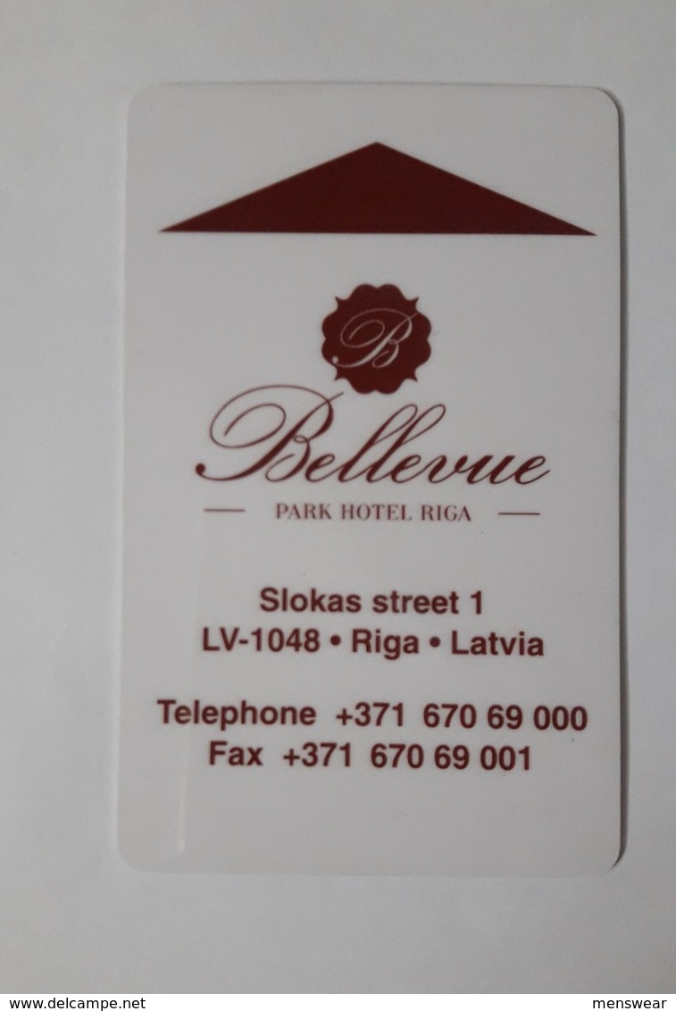 HOTEL KEY CARD - (  BELLEVUE PARK HOTEL )  LATVIA RIGA - Hotelkarten