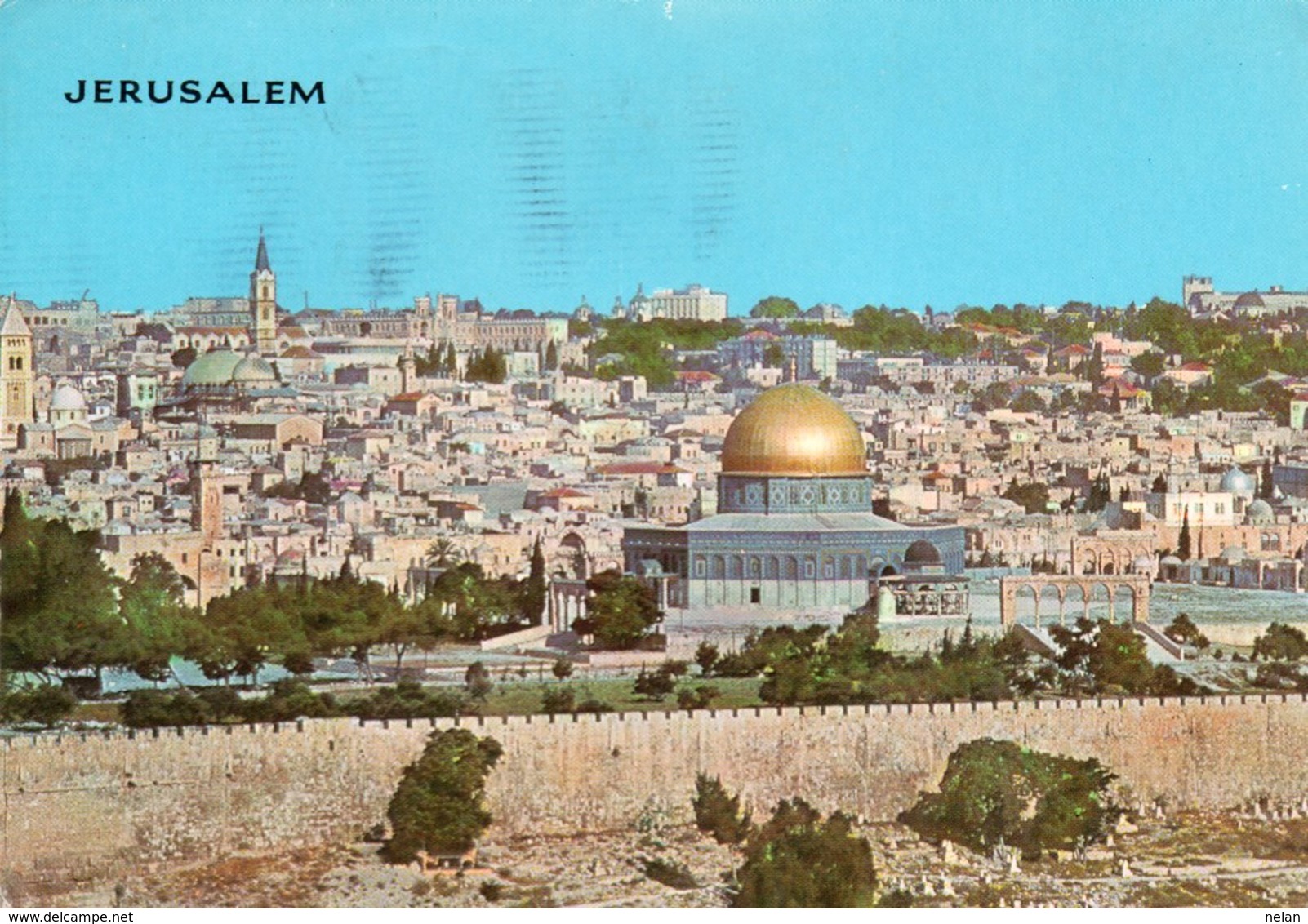 JERUSALEM-SEEN FROM MT. OLIVES- VIAGGIATA 1968 - Israël