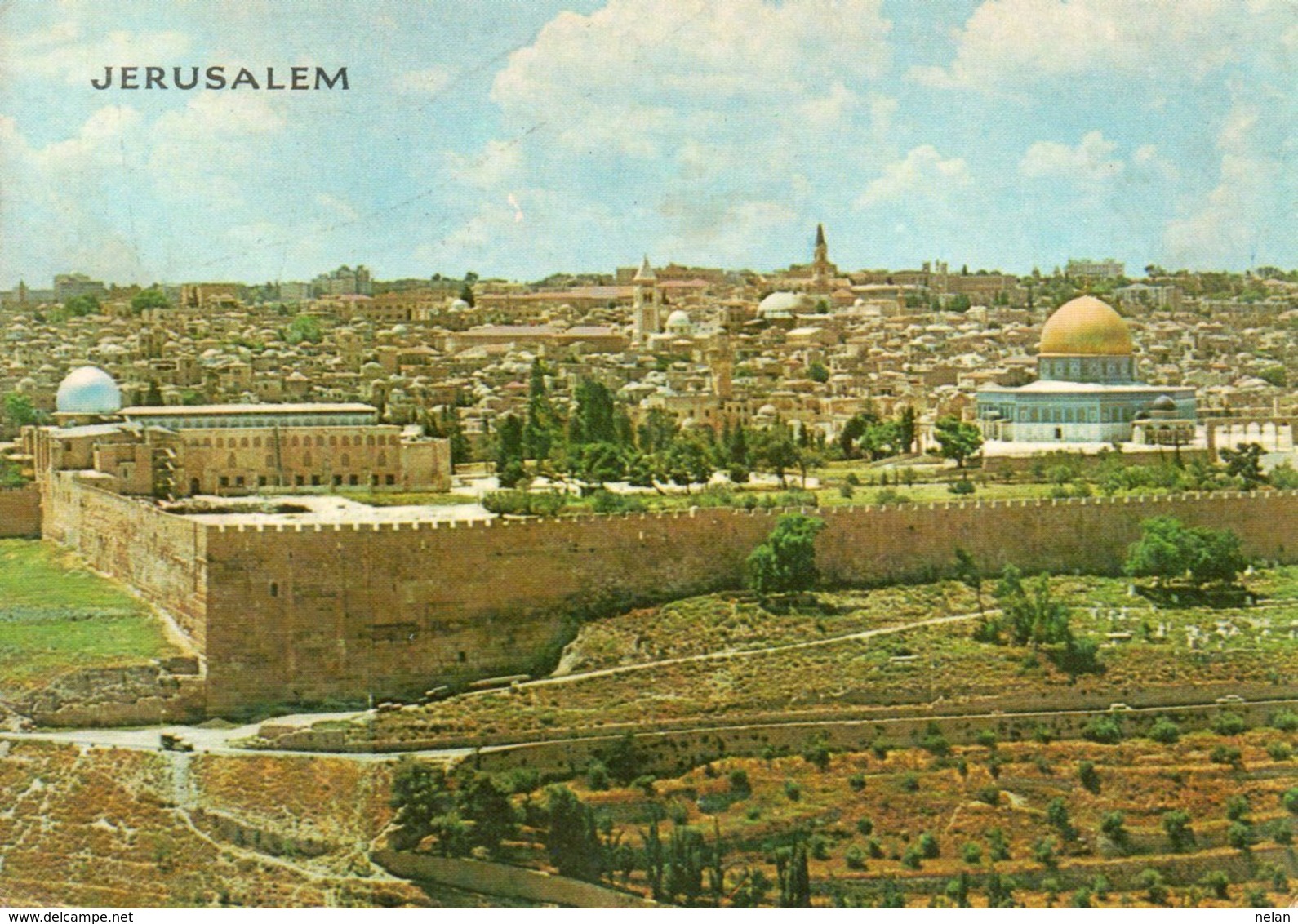 JERUSALEM-SEEN FROM MT. OF OLIVES- VIAGGIATA 1978 - Israele