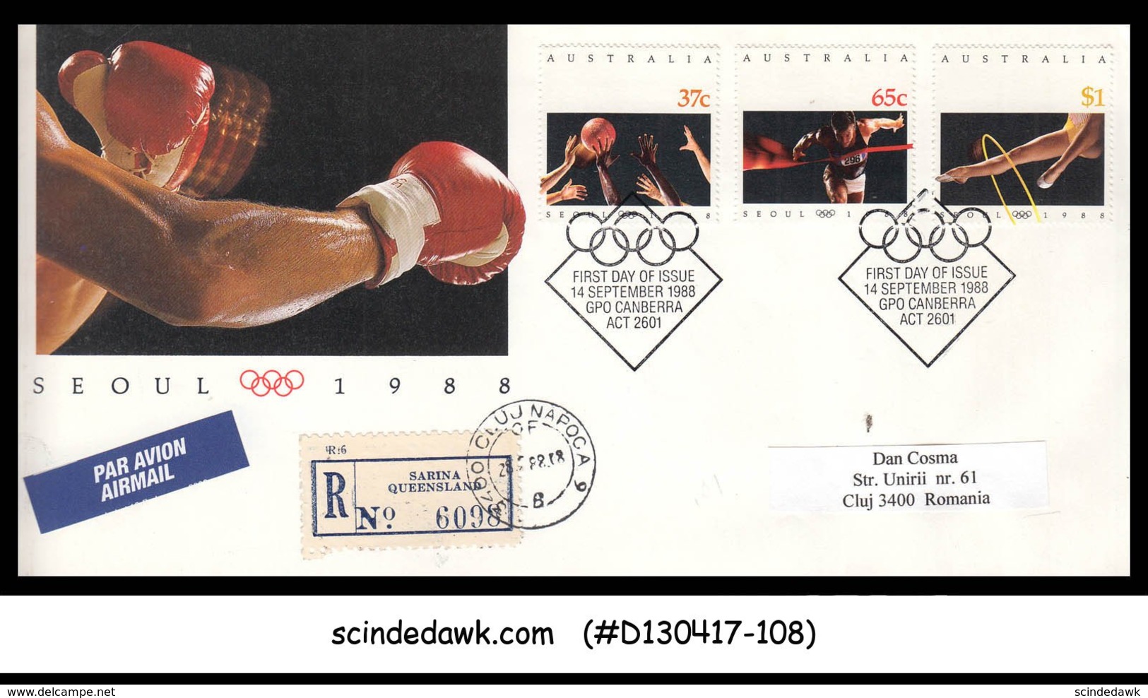 AUSTRALIA - 1988 OLYMPIC GAMES SEOUL - 3V - FDC REGISTERED - Other & Unclassified