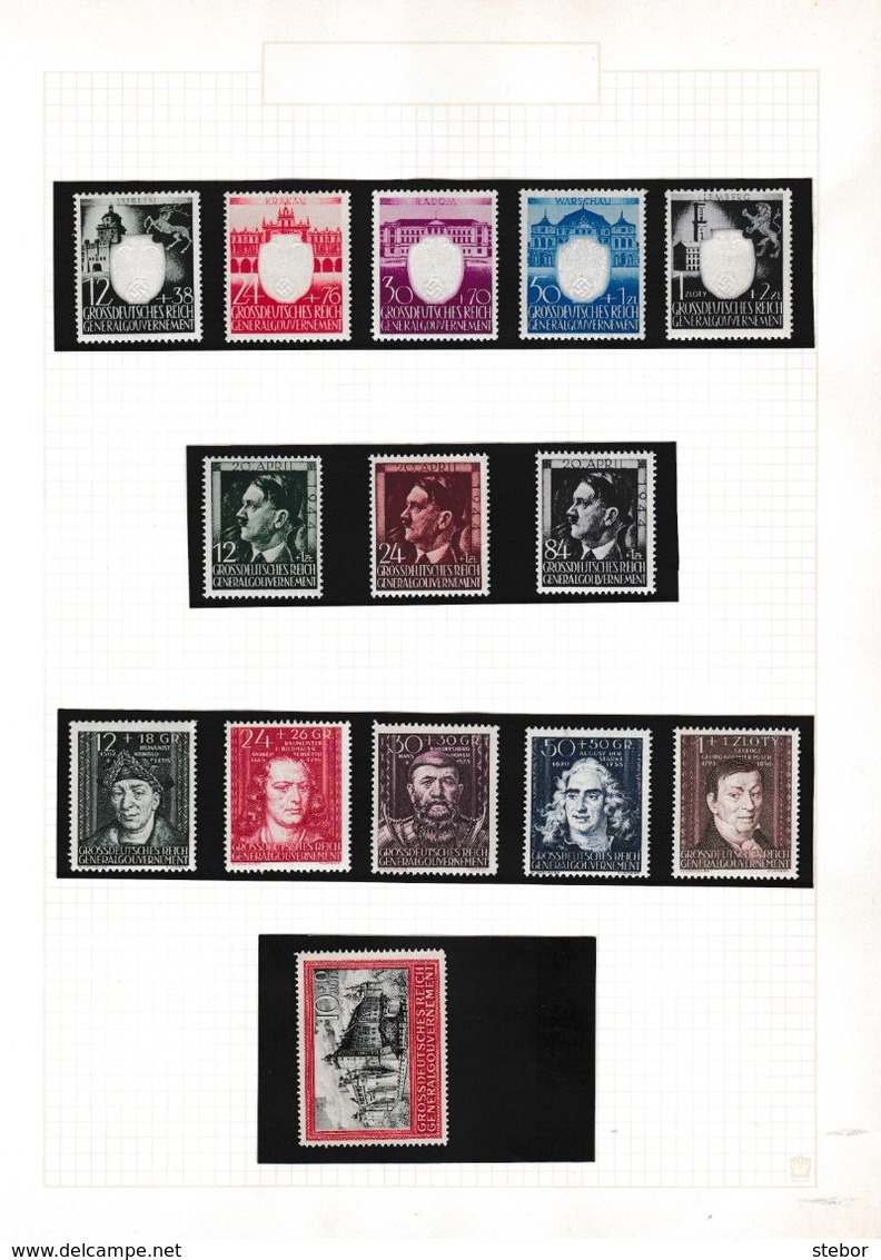 Duitse Rijk, General Gouvernement, Verzameling *, Zeer Mooi Lot 4159, ( 4 Scans ) - Colecciones (sin álbumes)