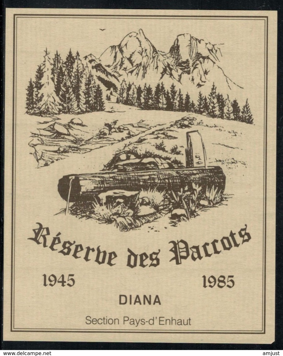 Etiquette De Vin // Réserve Des Paccots, 40ème Anniversaire De La "Diana" - Caza