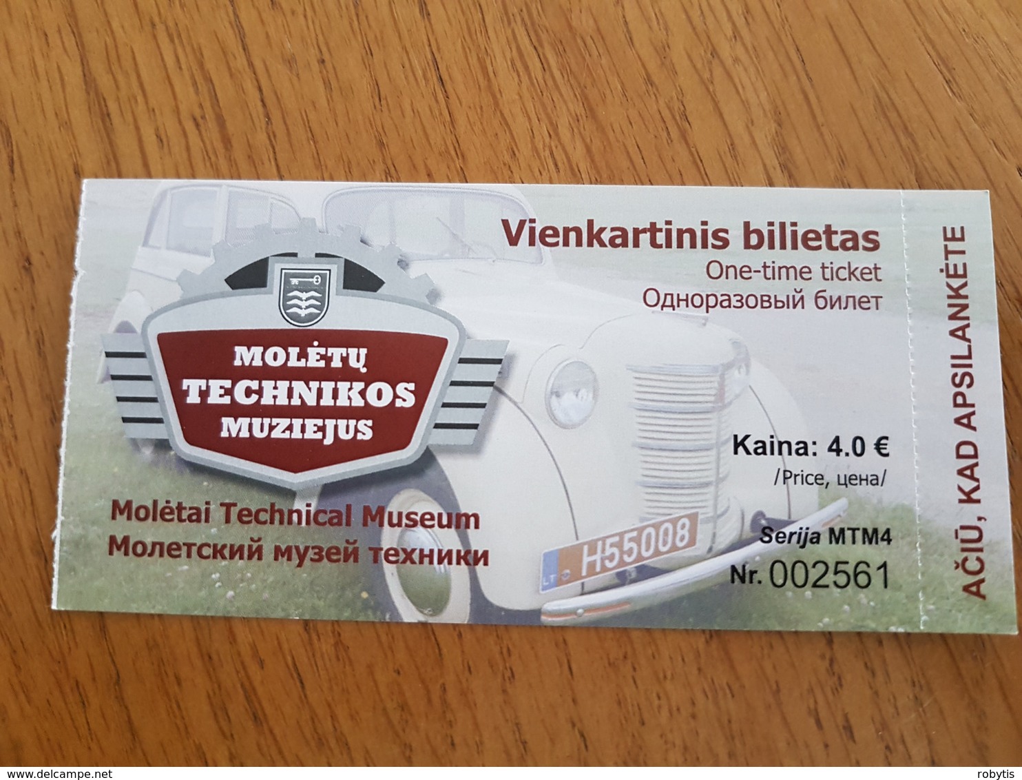 Lithuania Litauen Ticket Technical  Museum 2019 - Tickets - Entradas