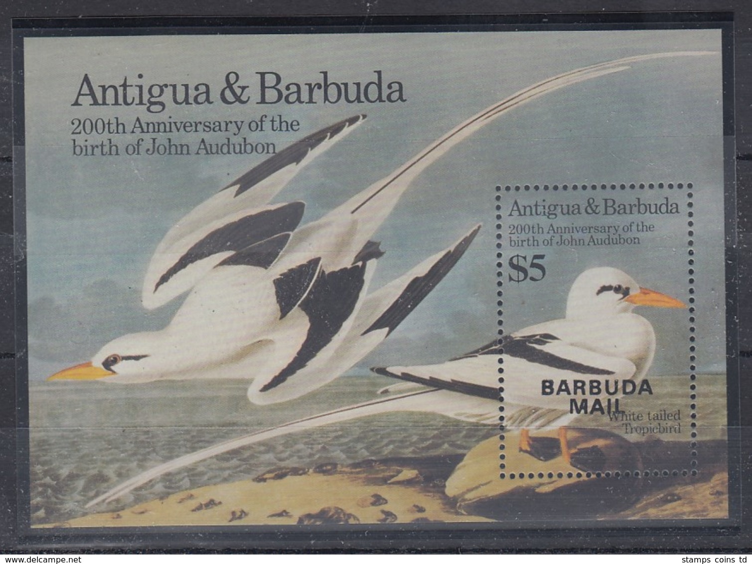 Antigua Und Barbuda Mi.-Nr. Block 93 Postfrisch ** / MNH Möwen BARBUDA MAIL - Antigua Et Barbuda (1981-...)