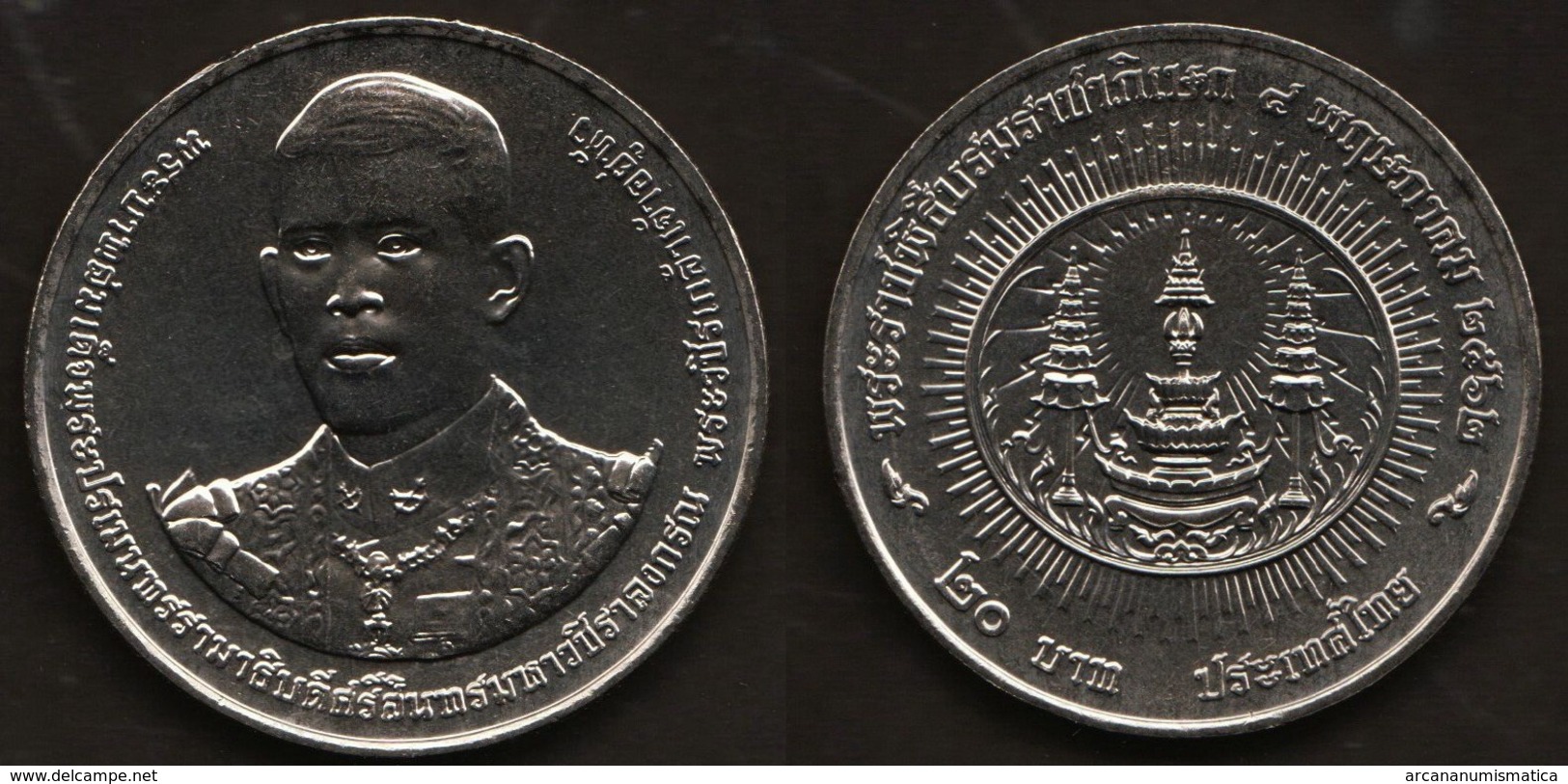 THAILAND  20  BAHT  2.019  “The First Coronation Of King RAMA X”  Cu-Ni  SC/UNC   T-DL-12.286 - Tailandia