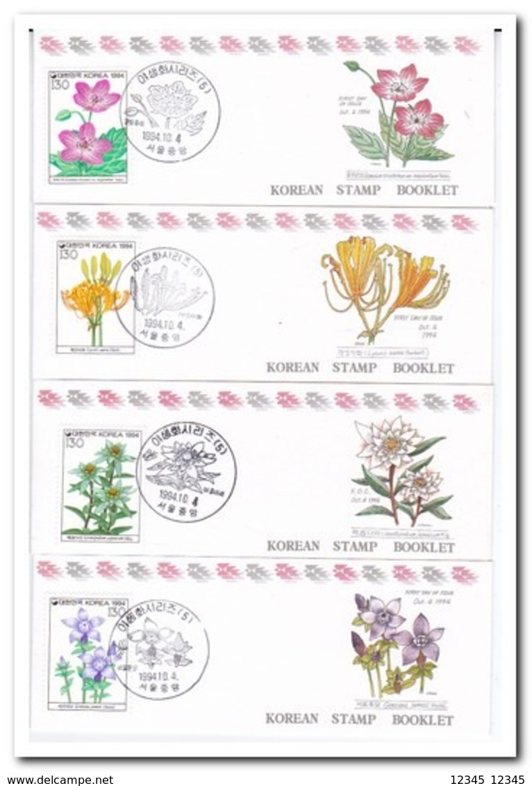 Zuid Korea 1994, Postfris MNH, Flowers ( Booklets, Carnet ) - Korea (Zuid)