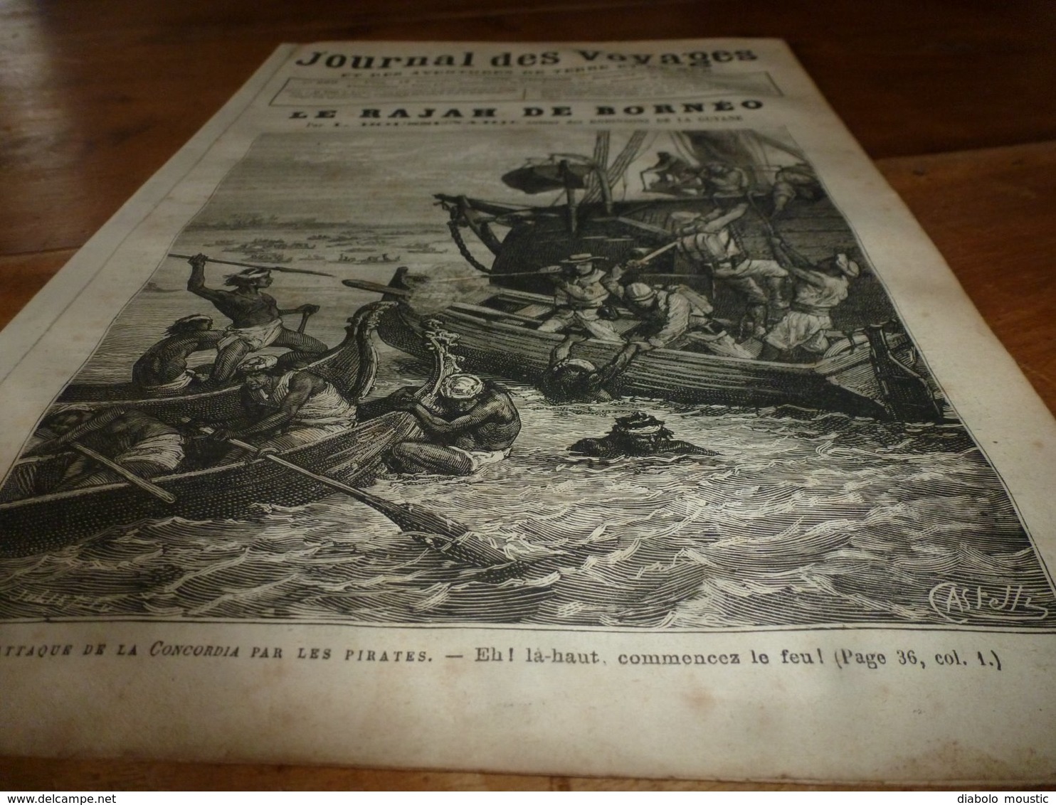 1882 JDV: Gravure --->Attaque De LA CONCORDIA Par Les Pirates;    Gravure ---> Savorgnan De Brazza Avec Les Oubendji;etc - 1850 - 1899