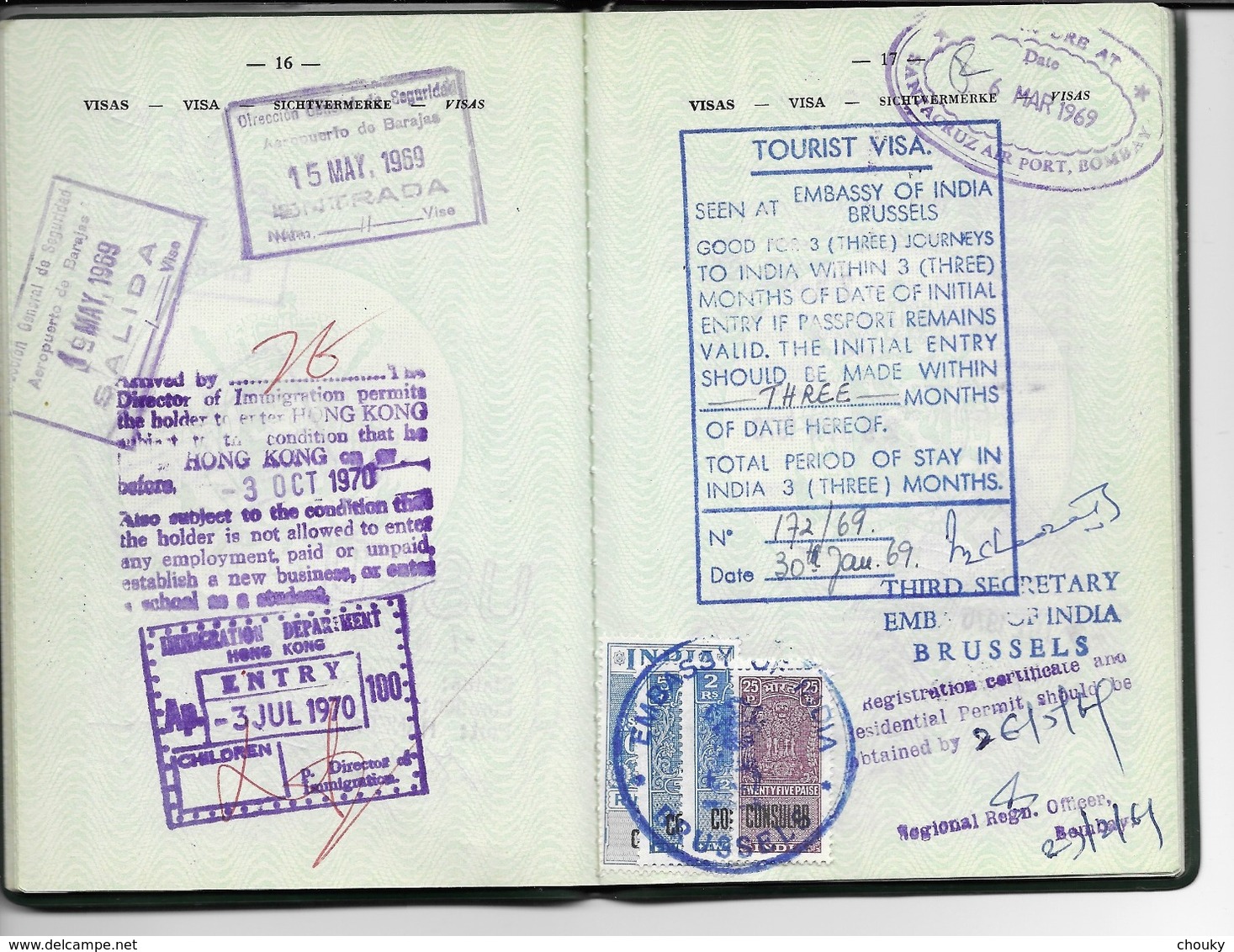 Passeport Belge (1968) - Historical Documents