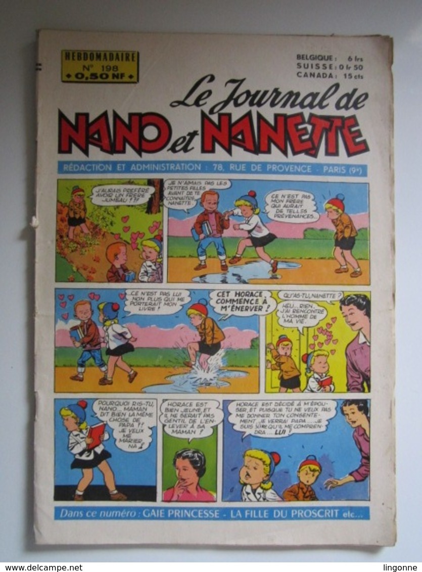 LE JOURNAL DE NANO ET NANETTE, Numéro 198 - Le Journal De Nano Et Nanette