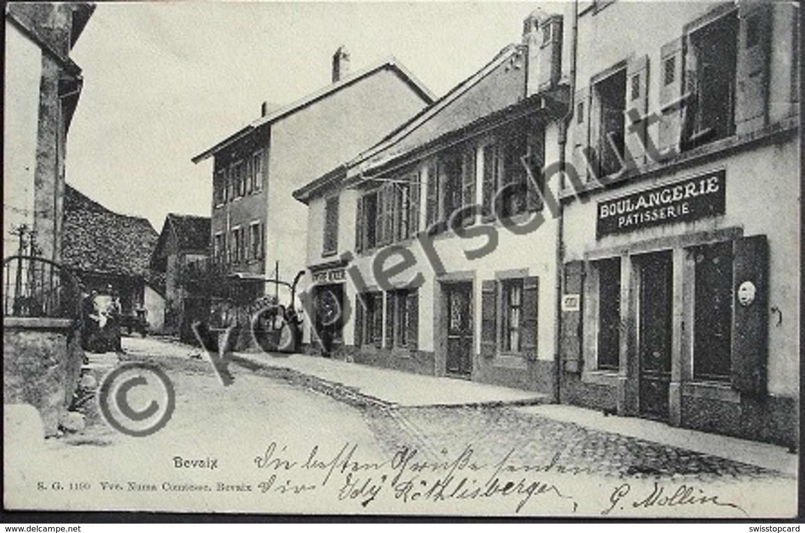 BEVAIX Boulangerie Patisserie Animée Gel. 1906 N. Zollbrück - Bevaix