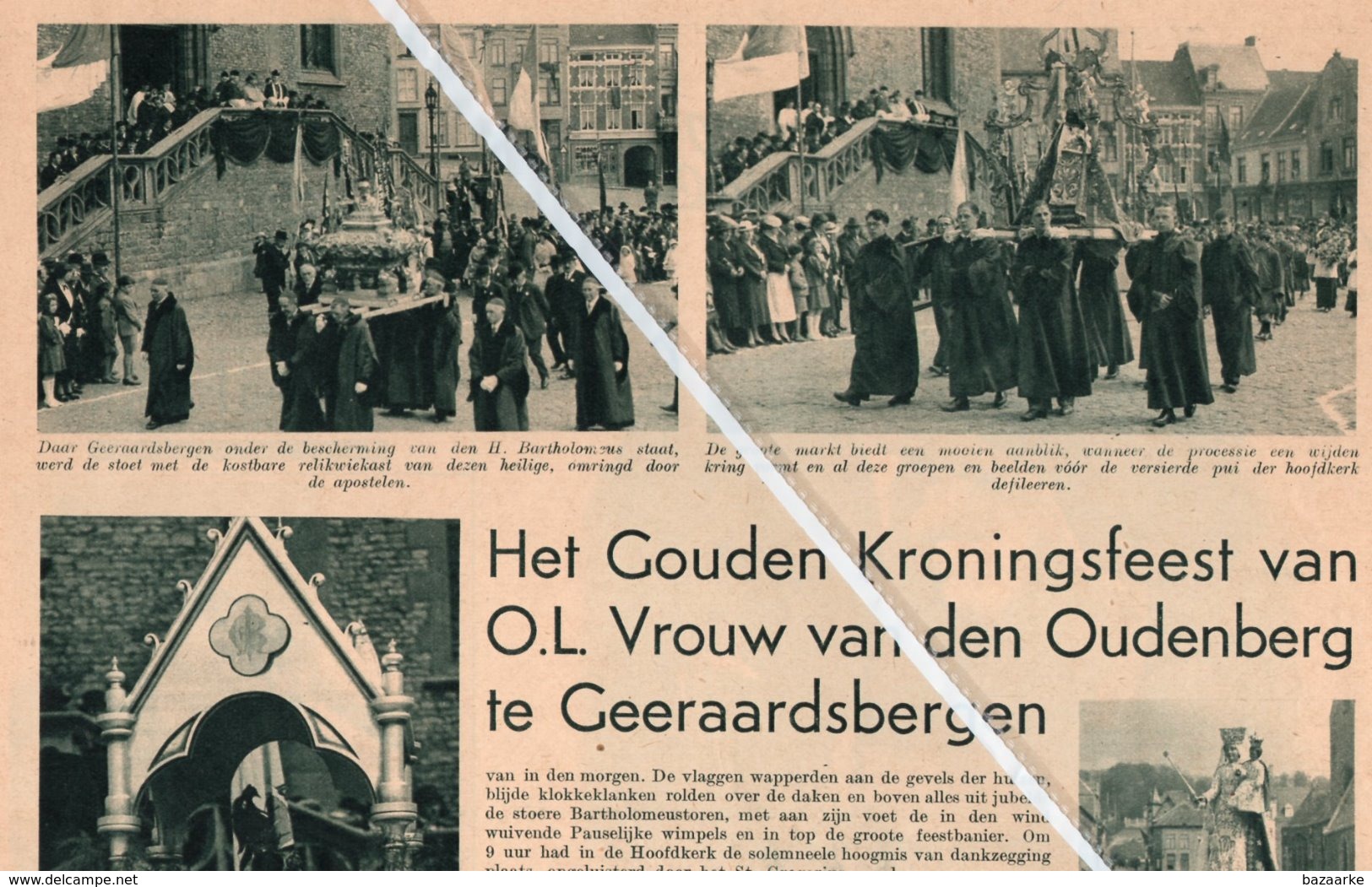 GERAARDSBERGEN..1937.. HET GOUDEN KRONINGSFEEST VAN O.L. VROUW VAN DEN OUDENBERG - Non Classés