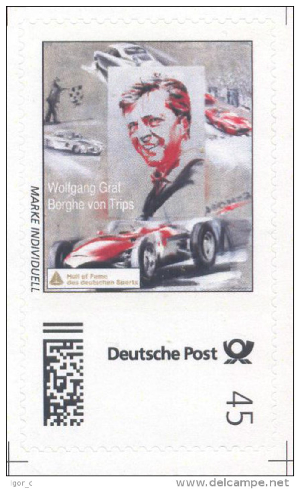 Germany Deutschland - Graf Berghe Wolfgang Von Trips - Formulla Formula One Driver Ferrari ; Personalized - Automovilismo