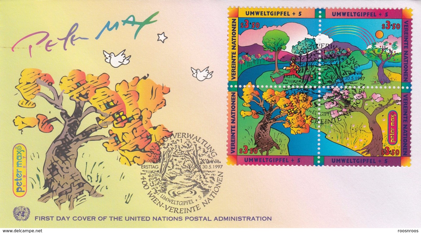 LOT 4 ENVELOPPES PREMIER JOUR - NATIONS UNIES - UNITED NATIONS - SOMMET PLANETE TERRE 1997 - EARTH SUMMIT - FDC - Autres - Europe