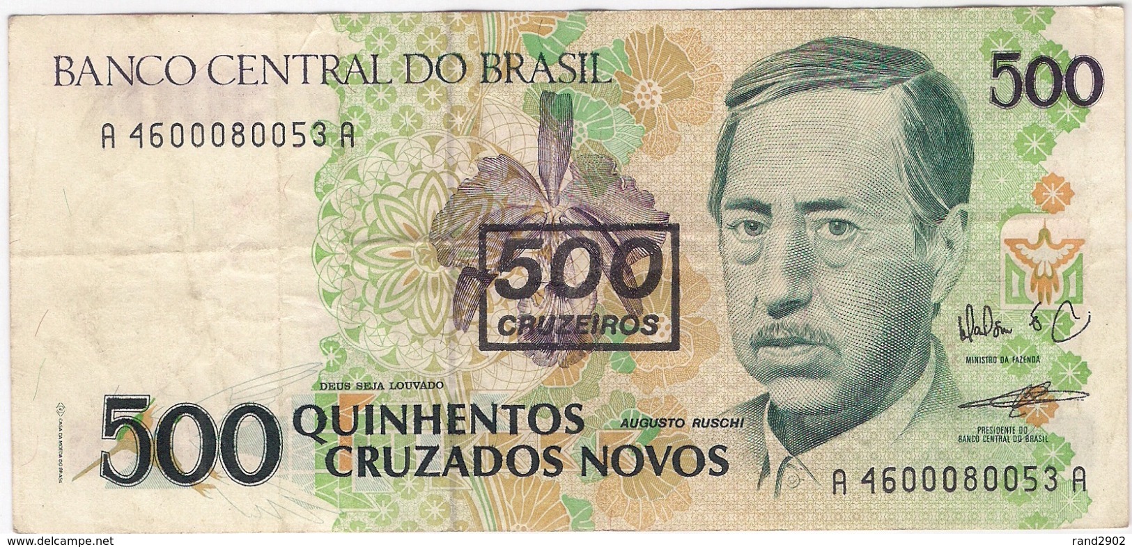 Brazil 500 Cruzeiros 1990 (2) P-226b /001B/ - Brasilien