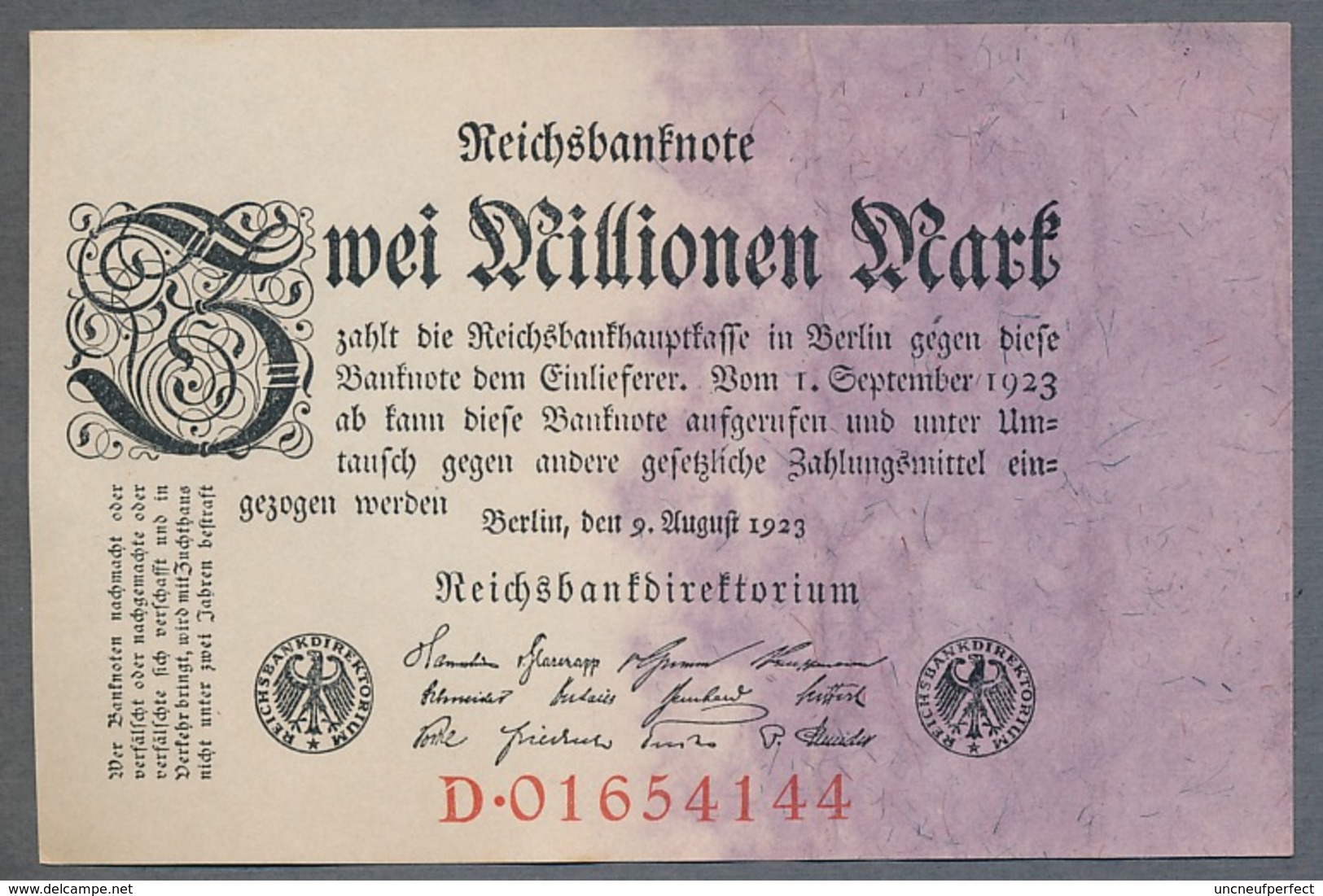 Pick103 Ro103a DEU-115a. 2 Million Mark 1923 NEUF - 2 Mio. Mark