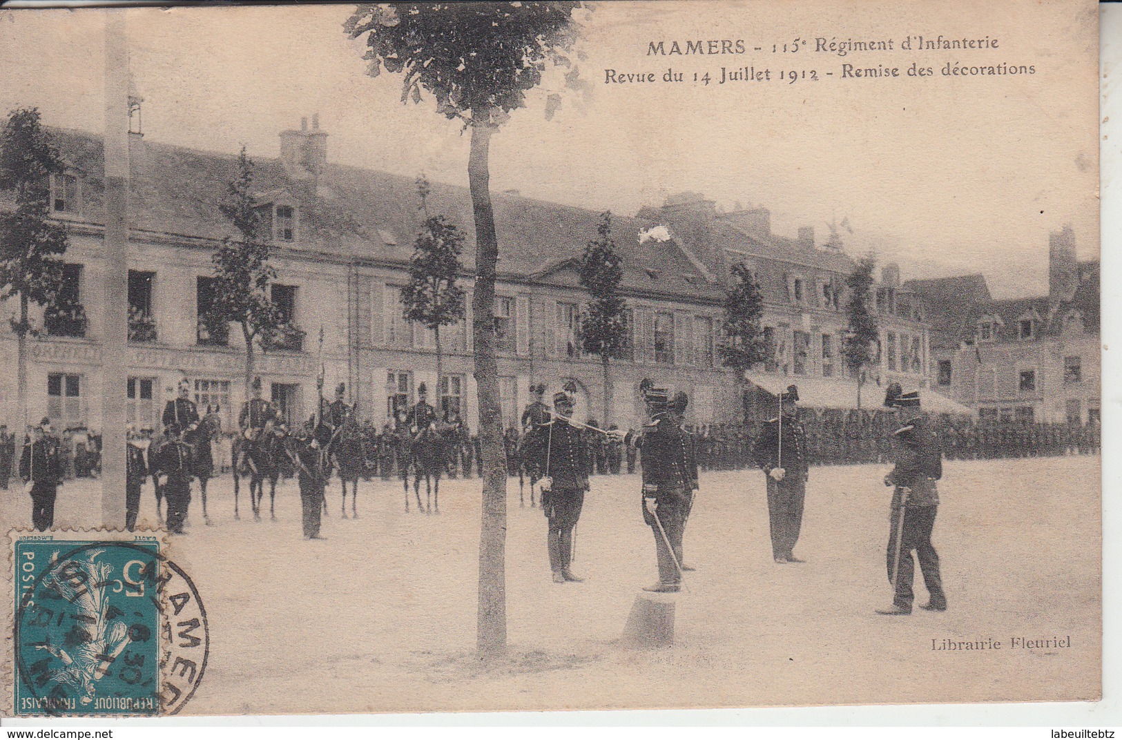 MAMERS - 115 è Régiement Infanterie - Revue 14 Juillet 1912 - Remise Décorations  PRIX FIXE - Mamers